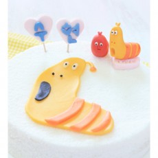 우리아이 생일날N 애벌레 레드와 옐로우의 라밤바떡케익